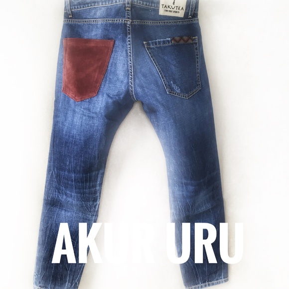 ☑️Italian Designer Jeans Takutea AKUR Distressed - Picture 10 of 14